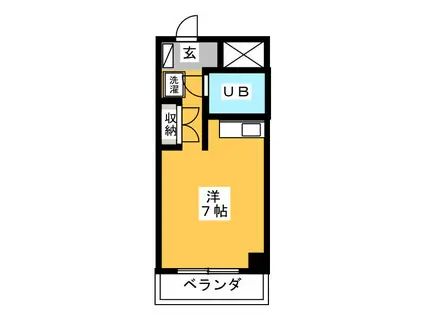 TK北野ビル(ワンルーム/5階)の間取り写真