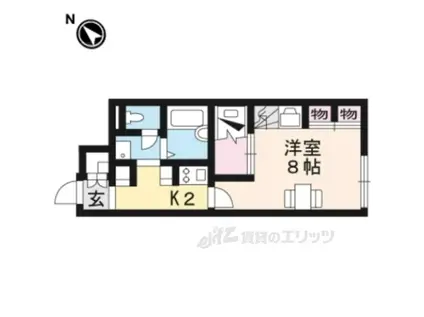 レオパレス彦根(1K/1階)の間取り写真