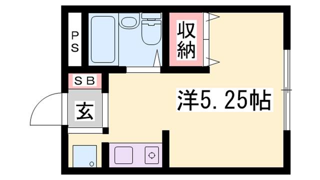 ハイム大崎(ワンルーム/1階)の間取り写真