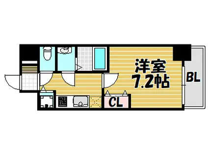 CHEZ・MOI・YOKODUTSUMI(1K/7階)の間取り写真