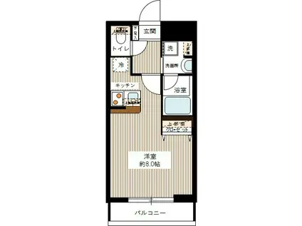 ハーモニーレジデンス大森山王002(ワンルーム/1階)の間取り写真