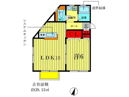 アートハイツ馬橋(1LDK/2階)の間取り写真