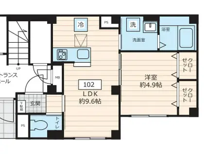DECORA MORISHITA(1LDK/1階)の間取り写真