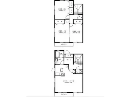 サンガーデン高野台B棟(3LDK/1階)の間取り写真
