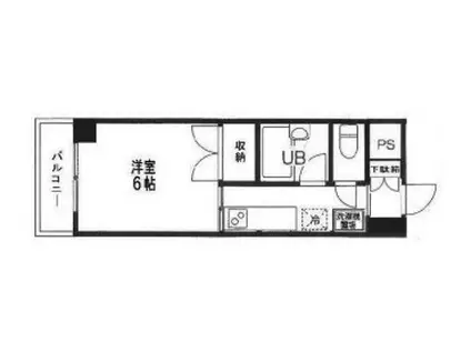 カームマンション明神町(1K/6階)の間取り写真