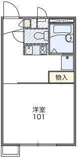 レオパレス萌(ワンルーム/2階)の間取り写真