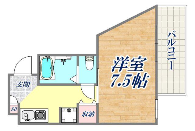 アールヴィラージュ(1K/2階)の間取り写真