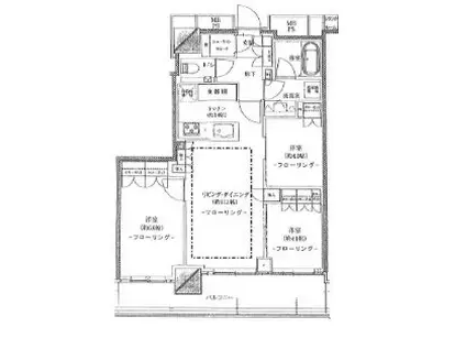 アルファグランデ千桜タワー(3LDK/8階)の間取り写真