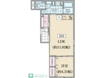 REVE RESIDENCE 駒込(1LDK/4階)の間取り写真