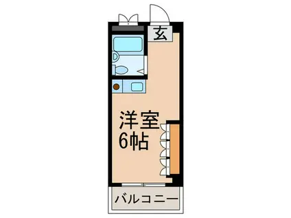 ファーランジュ武蔵関(ワンルーム/2階)の間取り写真