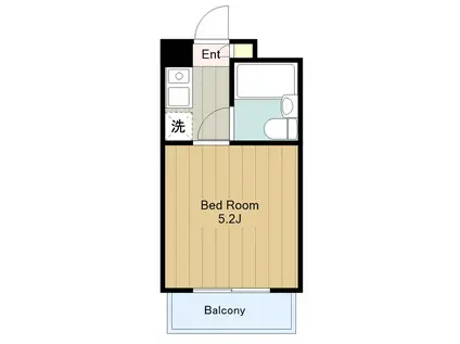 スカイコート向ヶ丘遊園(1K/2階)の間取り写真