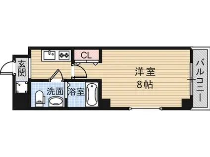 CO.LABO天王寺(1K/6階)の間取り写真