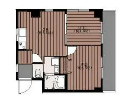 ラナ本牧(2DK/2階)の間取り写真