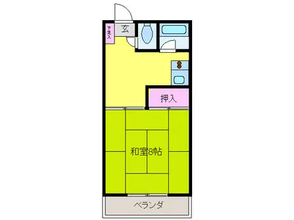 谷本マンション(1K/2階)の間取り写真
