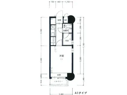 エステート・モア博多APEX(1K/6階)の間取り写真