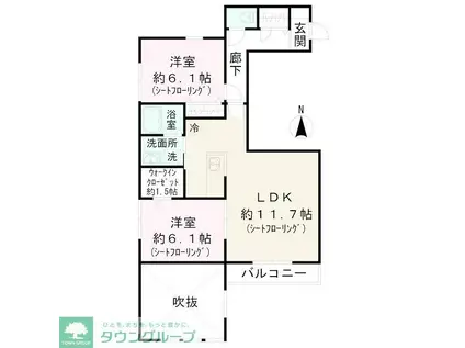メゾンレーヴ経堂(2LDK/2階)の間取り写真