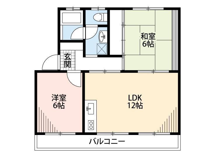 エステートI(3DK/1階)の間取り写真