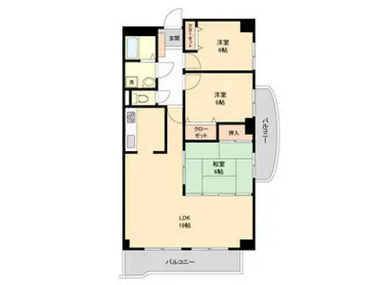 レジデンス御器所スクエア(3LDK/9階)の間取り写真