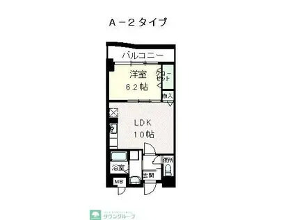 ラポール西大島ウエスト(1LDK/5階)の間取り写真