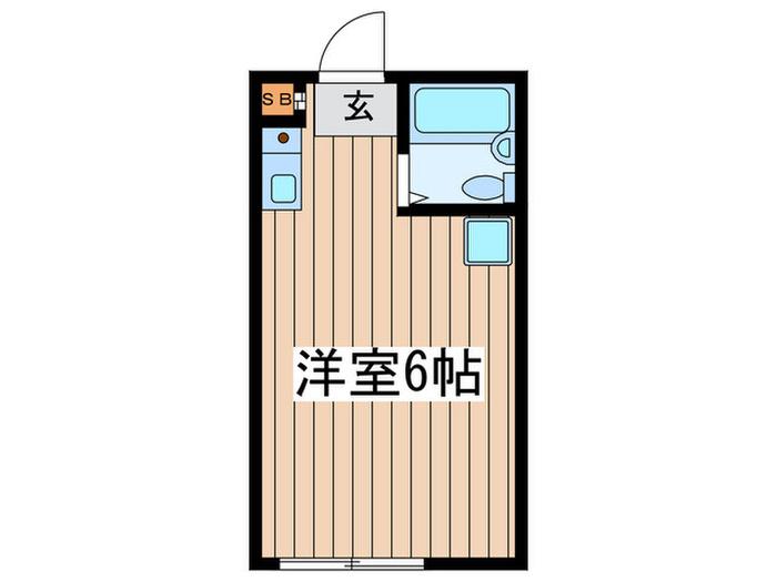 アーバハイツ上北沢(ワンルーム/1階)の間取り写真