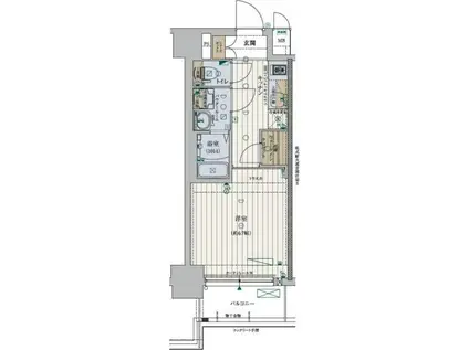 ファーストフィオーレ江坂グレイス(1K/2階)の間取り写真
