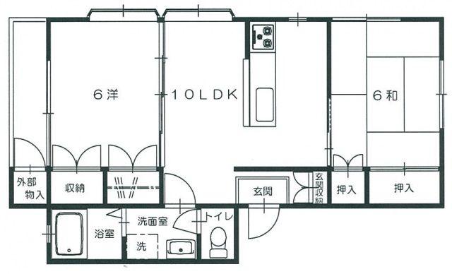 メゾンセガワ A棟(2LDK/2階)の間取り写真