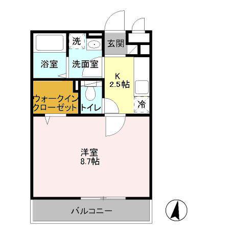 THE RITZ TAKANO(1K/1階)の間取り写真
