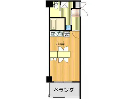 朝日プラザ西舞子(ワンルーム/1階)の間取り写真