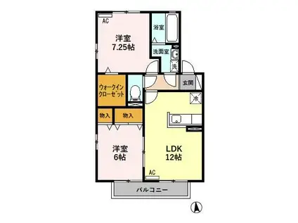 ラピュタ(2LDK/2階)の間取り写真