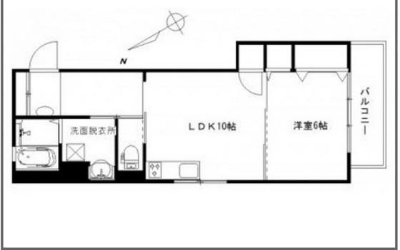 リビオーヌ五日市中央(1LDK/3階)の間取り写真