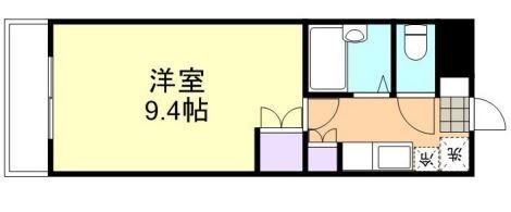 倉敷ライフ・キャンパスC棟(1K/3階)の間取り写真