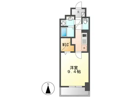 プレスティ則武(1K/3階)の間取り写真