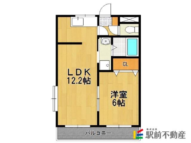 エポック弥生が丘II(1LDK/1階)の間取り写真