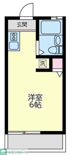 プラスワンヒルズ(ワンルーム/2階)の間取り写真