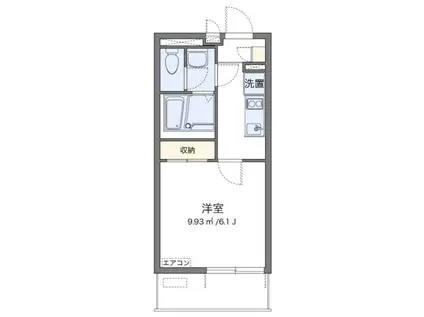 クレイノ栞(1K/1階)の間取り写真