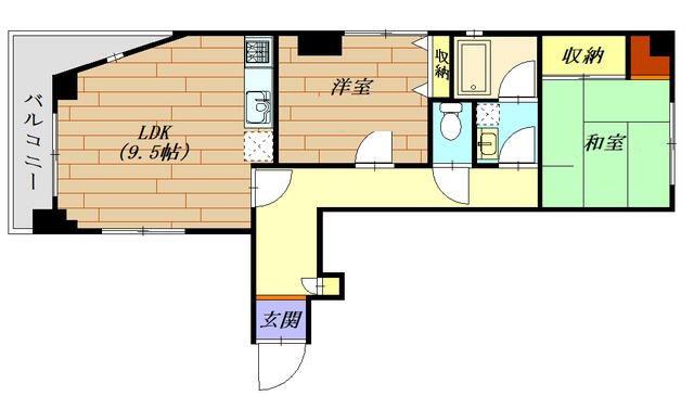 CADOG長町(3DK/2階)の間取り写真