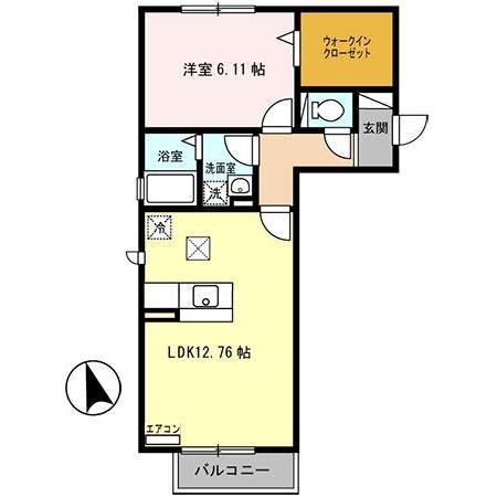 エトワール(1LDK/1階)の間取り写真