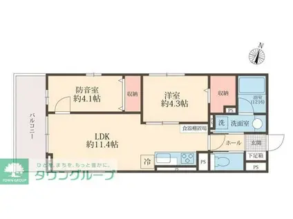 LIBERTE井草(2LDK/2階)の間取り写真