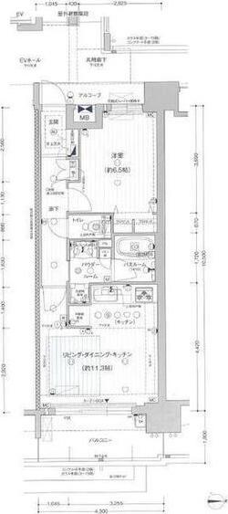 プレサンス ロジェ 名古屋駅ノース FRONT(1LDK/9階)の間取り写真