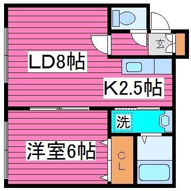 リブレあいの里(1LDK/2階)の間取り写真