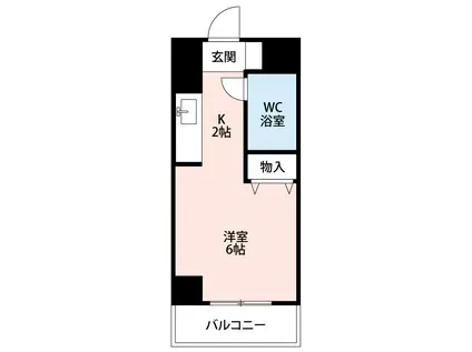 藤和シティコープ伝馬通(ワンルーム/3階)の間取り写真