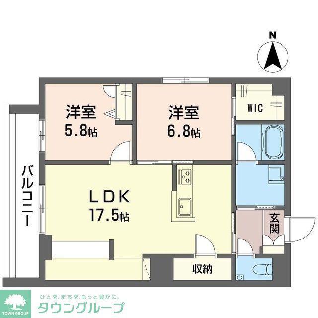 デア グランツ(2LDK/2階)の間取り写真