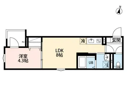 ROBOT HOME 西都賀II(1LDK/2階)の間取り写真