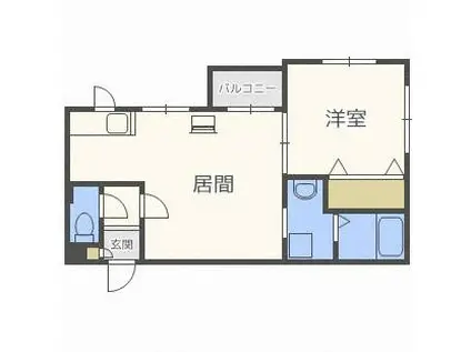 ORION188(1LDK/1階)の間取り写真