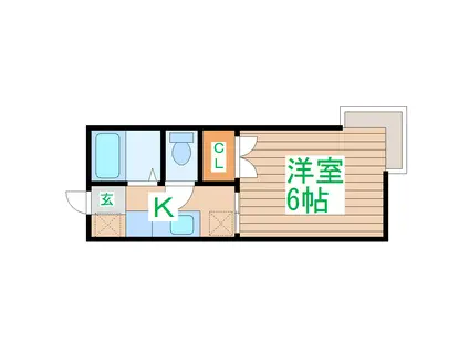 ホワイトファミール大和(1K/3階)の間取り写真