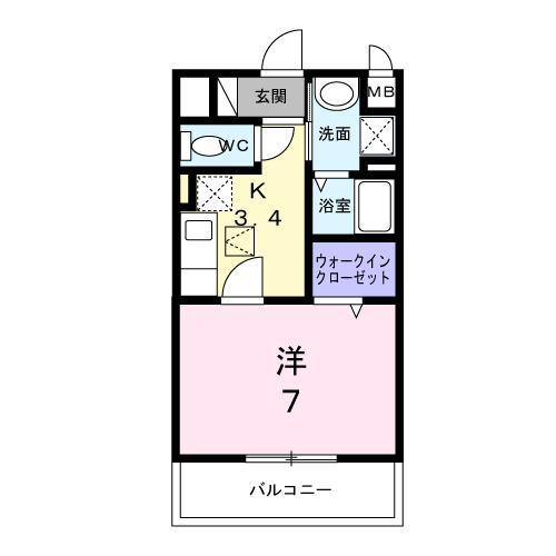 リッシュ(1K/3階)の間取り写真
