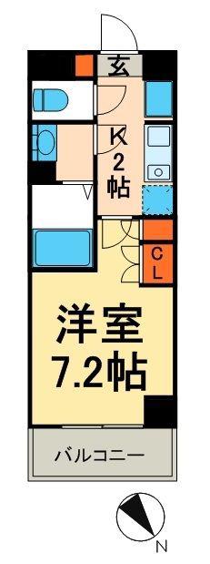 レジディア日本橋馬喰町II(1K/3階)の間取り写真