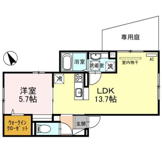 LES JOURS SHIMIZU(1LDK/2階)の間取り写真