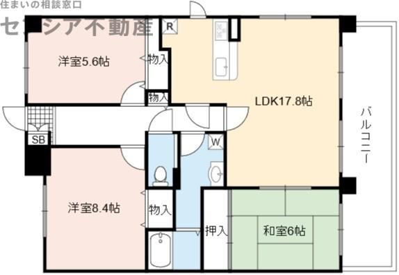 リッツプラザ城東(3LDK/11階)の間取り写真