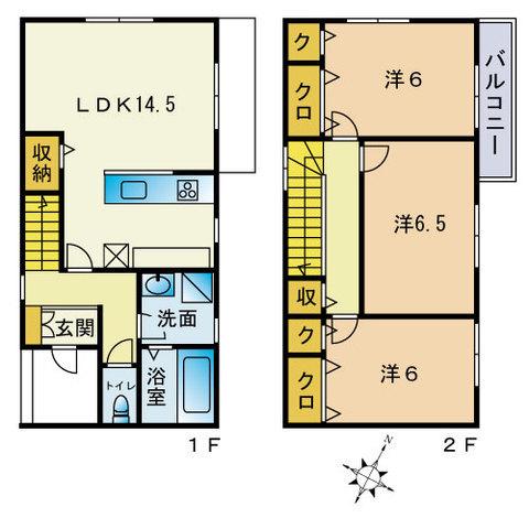 ヴィラ・エテルナ(3LDK/1階)の間取り写真